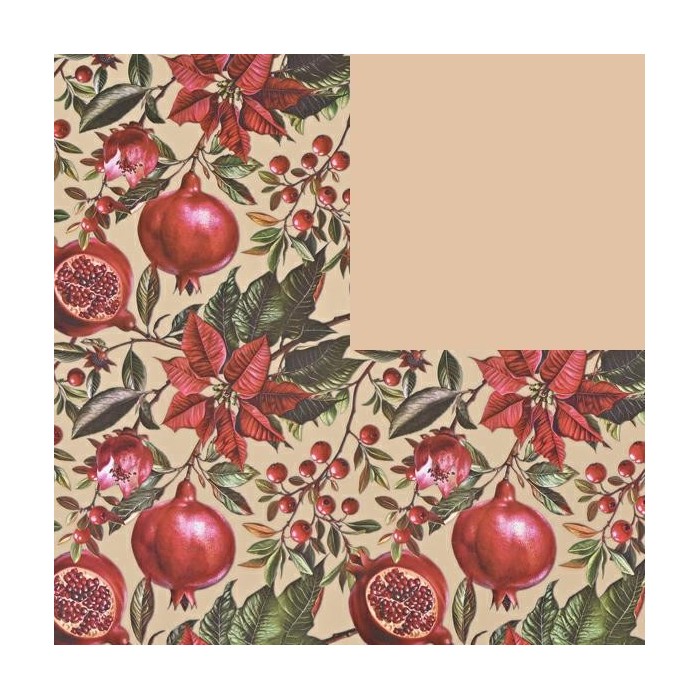 ROTOLO CARTA CM.100X25MT POINSETTIA BEIGE